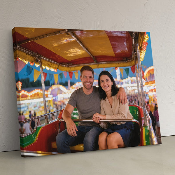 Dein Lieblingsmoment auf Leinwand - personalisierte Fotoleinwand im Querformat