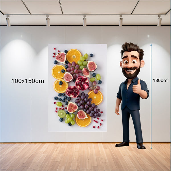 Poster Wandbild 100x150 cm Fruchtige Vielfalt Hochformat