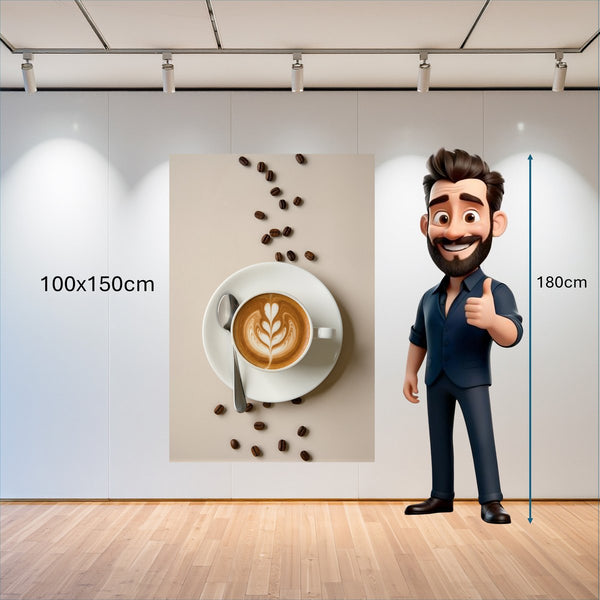 Poster Wandbild 100x150 cm Kaffeegenuss in Perfektion Hochformat