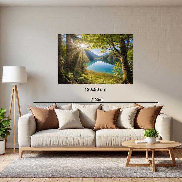 Poster Wandbild 120x80 cm Friedliche Naturansicht Querformat