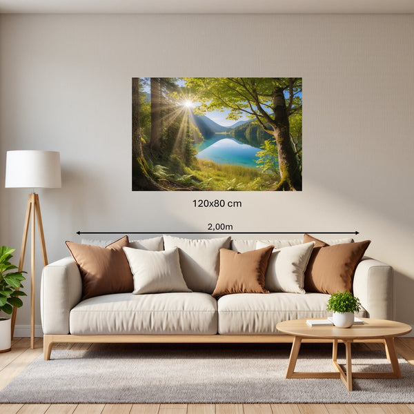 Poster Wandbild 120x80 cm Friedliche Naturansicht Querformat
