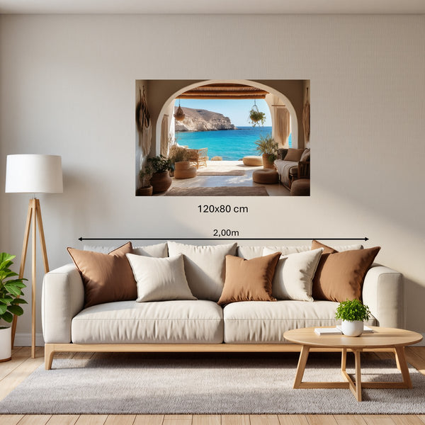 Poster Wandbild 120x80 cm Mediterranes Paradies Querformat