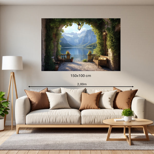 Poster Wandbild 150x100 cm Idyllische Berglandschaft Querformat