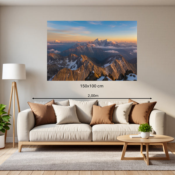 Poster Wandbild 150x100 cm Majestätische Berglandschaft Querformat