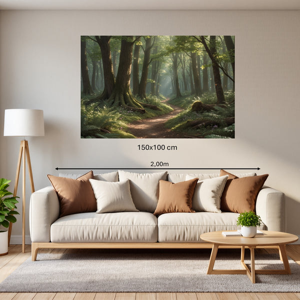 Poster Wandbild 150x100 cm Verzauberter Waldweg B-00010 Querformat