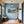 Poster Wandbild Berglandschaft mit See fuer Flur und Eingang blau Querformat