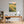 Poster Wandbild Blühende Wiesen im Sonnenuntergang fuer Buero und Arbeitszimmer warmeFarben Hochformat