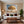 Poster Wandbild Goldener Baum in der Natur fuer Wohnzimmer warmeFarben Querformat