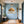 Poster Wandbild Goldener Baum unter blauem Himmel fuer Flur und Eingang blau Querformat