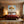 Poster Wandbild Goldener Baum unter blauem Himmel fuer Schlafzimmer warmeFarben Querformat