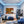 Poster Wandbild Herbstliche Landschaft am Wasser fuer Jugendzimmer blau Querformat