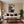 Poster Wandbild Kaffeegenuss mit Elefant B-00016 fuer Wohnzimmer warmeFarben Hochformat