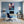 Poster Wandbild Kunst der Berührung fuer Buero und Arbeitszimmer blau Hochformat