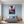 Poster Wandbild Kunst der Berührung fuer Schlafzimmer blau Hochformat