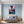 Poster Wandbild Kunst der Berührung fuer Schlafzimmer blau Hochformat