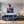 Poster Wandbild Kunst der Berührung fuer Wohnzimmer blau Hochformat
