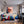 Poster Wandbild Kunstvolle Lippen fuer Jugendzimmer warmeFarben Quadrat