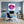 Poster Wandbild Lebendige Lippen fuer Buero und Arbeitszimmer blau Quadrat