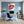 Poster Wandbild Lebendige Lippen mit Farbträumen fuer Buero und Arbeitszimmer blau Quadrat