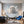 Poster Wandbild Majestätischer Löwe im Himmel fuer Wohnzimmer blau Querformat