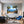 Poster Wandbild Mediterrane Aussicht fuer Wohnzimmer blau Querformat