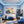 Poster Wandbild Musik und Wellen fuer Jugendzimmer blau Querformat