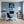 Poster Wandbild Rhinoliebe im Glas fuer Buero und Arbeitszimmer blau Hochformat