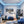 Poster Wandbild Schneeleopard im Winterwunderland fuer Jugendzimmer blau Querformat