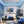 Poster Wandbild Silberner Baum fuer Jugendzimmer blau Querformat
