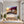 Poster Wandbild Sonnenuntergang mit Bougainvillea fuer Flur und Eingang dunkelanthrazit Querformat