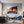 Poster Wandbild Sonnenuntergang mit Bougainvillea fuer Wohnzimmer blau Querformat