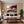 Poster Wandbild Sonnenuntergang mit Bougainvillea fuer Wohnzimmer warmeFarben Querformat