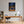 Poster Wandbild Sternenhimmel über der Hängematte fuer Buero und Arbeitszimmer dunkelanthrazit Hochformat