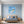 Poster Wandbild Traumhafte Seifenblase am Strand fuer Schlafzimmer blau Quadrat