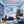Poster Wandbild Traumhafte Strandansicht in einer Seifenblase fuer Jugendzimmer blau Quadrat