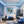 Poster Wandbild Tropischer Traum in einer Seifenblase fuer Jugendzimmer blau Quadrat