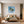 Poster Wandbild Tropischer Traum in einer Seifenblase fuer Schlafzimmer gruen Quadrat