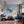 Poster Wandbild Tropisches Paradies in einer Seifenblase fuer Jugendzimmer warmeFarben Quadrat