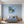 Poster Wandbild Tropisches Paradies in einer Seifenblase fuer Schlafzimmer blau Quadrat