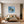 Poster Wandbild Tropisches Paradies in einer Seifenblase fuer Schlafzimmer gruen Quadrat