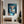 Poster Wandbild Verspielte Freude im Glas fuer Flur und Eingang grauoderbeige Hochformat