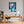 Poster Wandbild Verspielter Elefant im Glas fuer Buero und Arbeitszimmer warmeFarben Hochformat