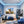 Poster Wandbild Verspielter Löwe fuer Jugendzimmer blau Querformat