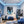 Poster Wandbild Verspielter Panther im Wasser fuer Jugendzimmer blau Hochformat