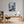 Poster Wandbild Verspieltes Eichhörnchen im Winterwald fuer Buero und Arbeitszimmer dunkelanthrazit Hochformat
