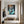 Poster Wandbild Verspieltes Zebra im Wasser fuer Flur und Eingang dunkelanthrazit Hochformat