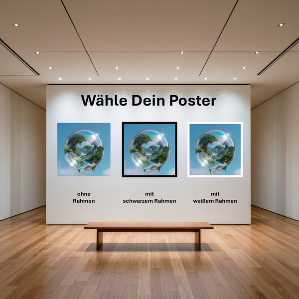 Poster Traumhafte Natur im Seifenblasen-Motiv mit und ohne Rahmen