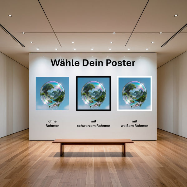 Poster Traumhafte Natur im Seifenblasen-Motiv mit und ohne Rahmen